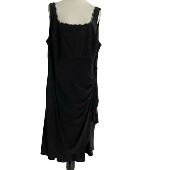 Alex Evenings Size 22W Dress Sleeveless Embellished Ruched Wedding Party - Picture 1 of 8